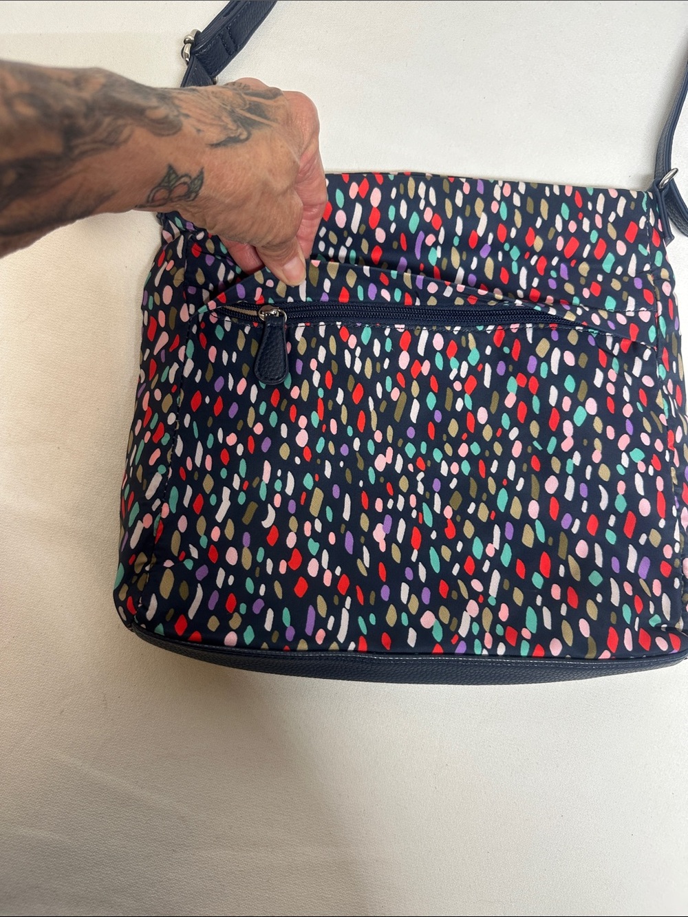 MultiSac Black Multi-Color Pattern Crossbody Bag - Picture 3 of 11